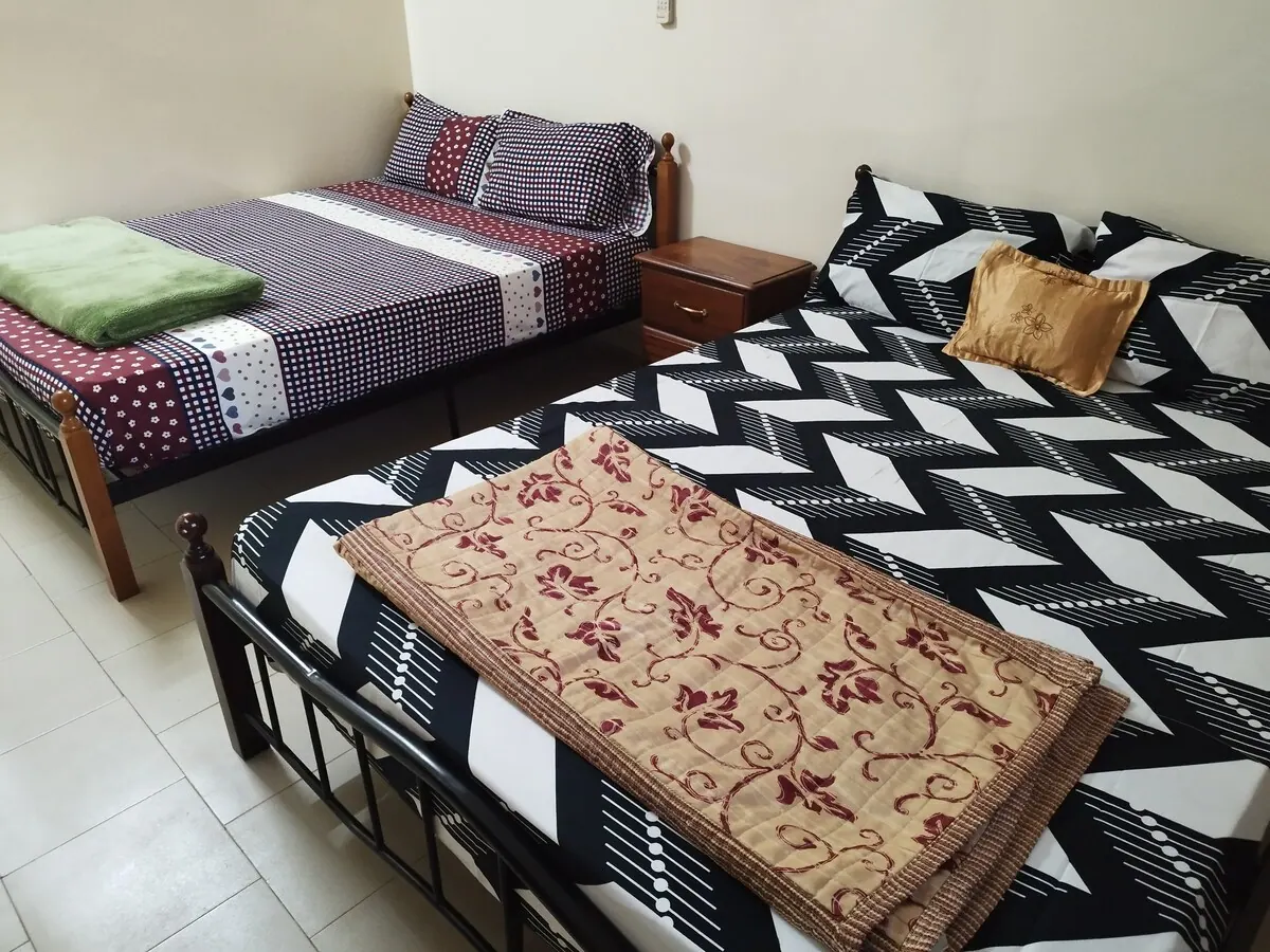 Appart 1, chambre avec deux lits