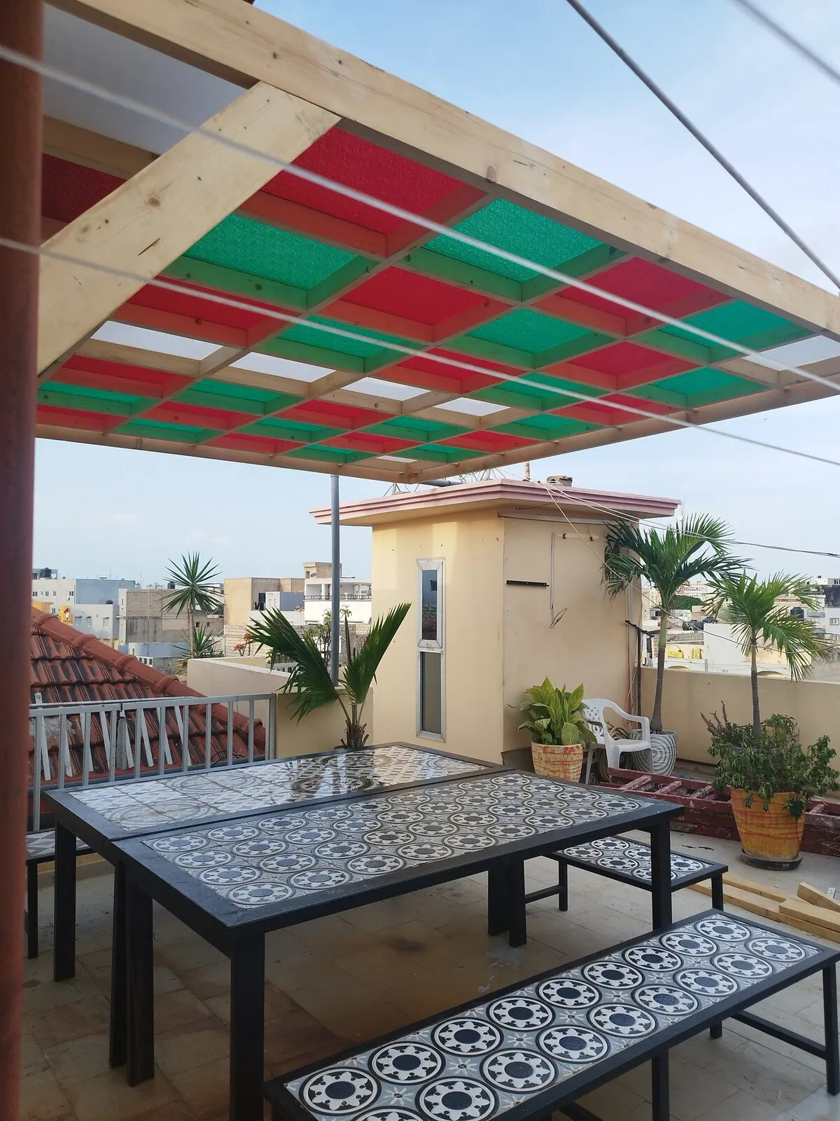 Appart 3, terrasse commune sur le toit